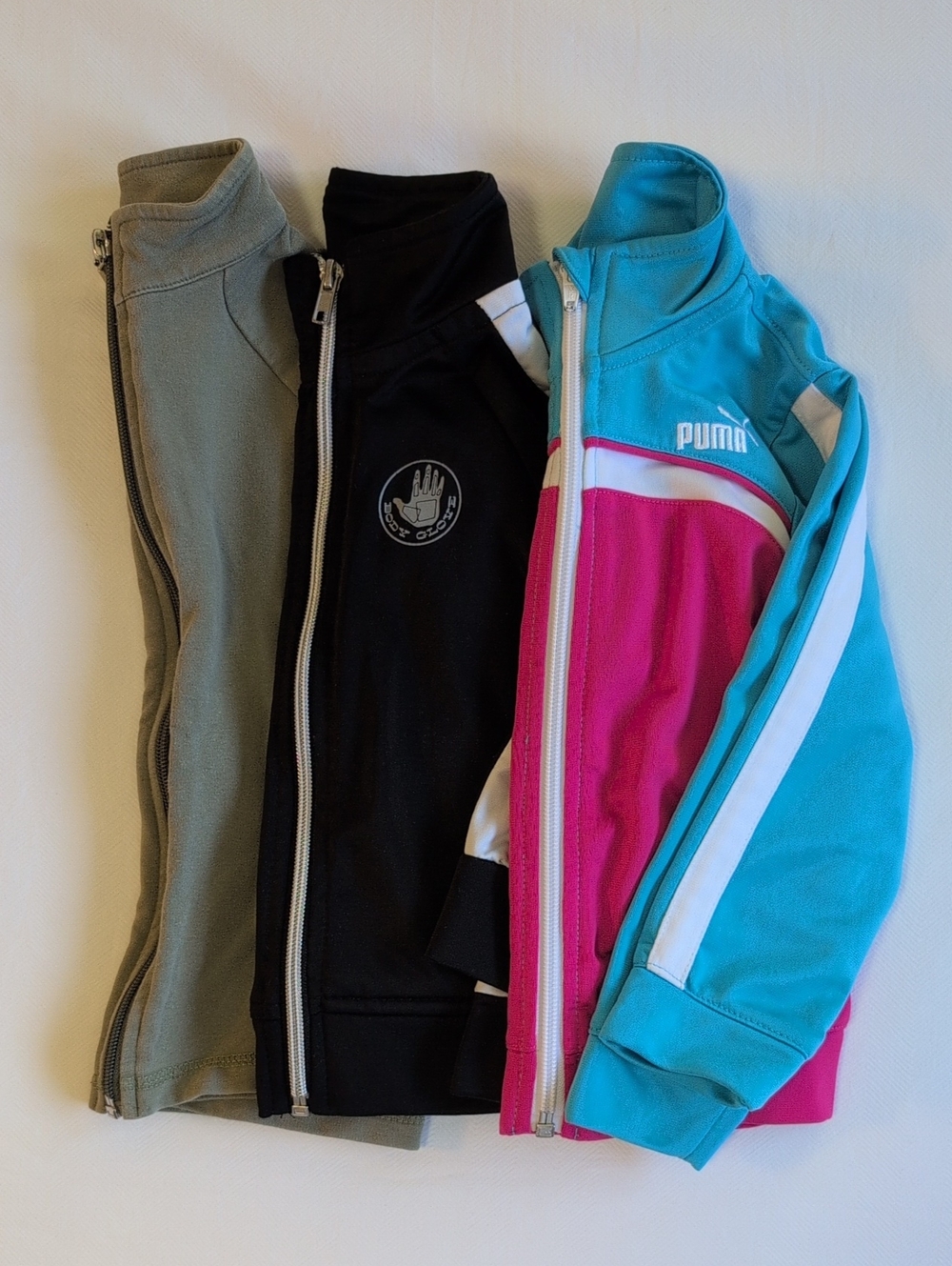 Puma Body Glove 3T Sporty Zip Up Track Jacket Sweatshirt Lot of 3 Bundle